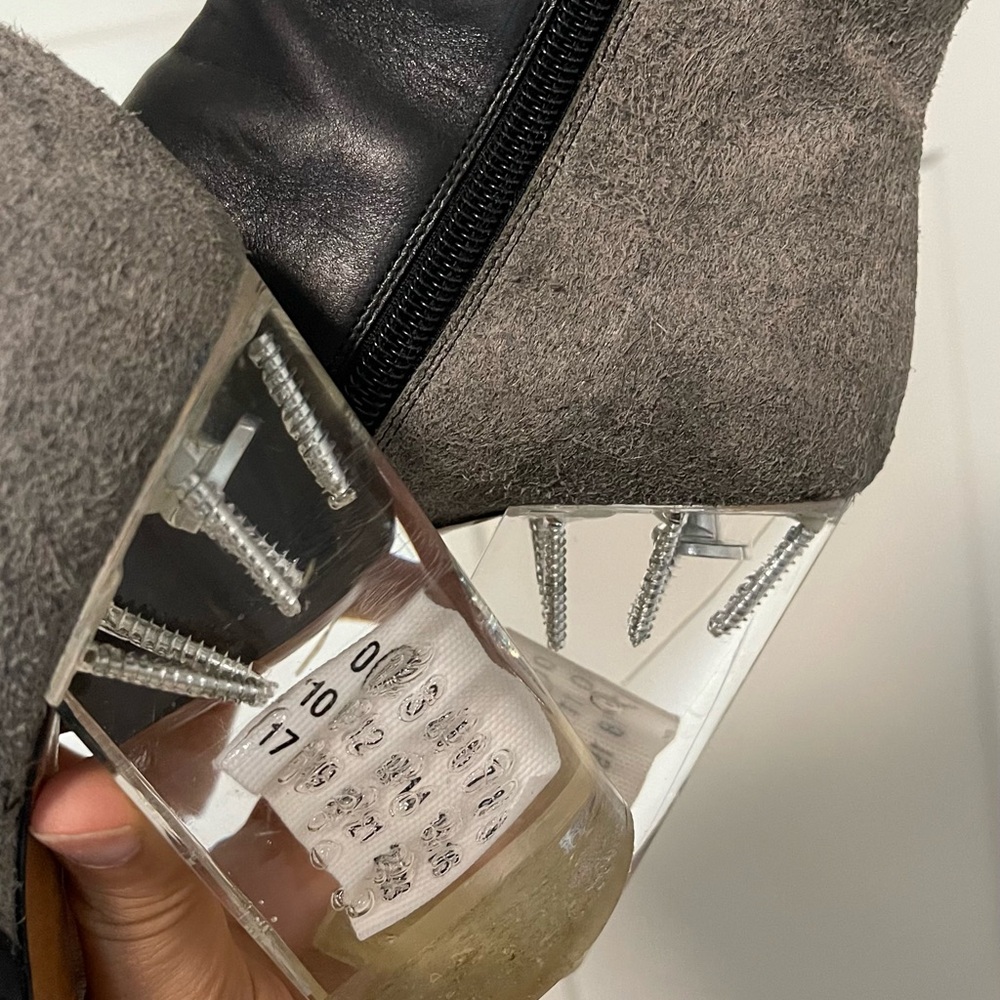MAISON MARGIELA SS18 TRANSPARENT BLOCK BOOTIES - Picture 5 of 5